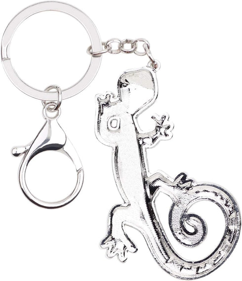 Enamel Alloy Lizard Gecko Keychain Charms Jewelry For Women Girls Bag Car Wallet...