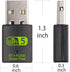 DIGISHUO Mini WiFi Dongle | USB Bluetooth WiFi receiver driver dual band network card, 600Mbps Dual Band 2.4 | 5Ghz Wireless Network External Rece...