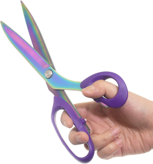 Fabric Scissors,Multi-Purpose Heavy Duty Colorful Titanium Plated Stainless Steel Sewing Scissors,Sewing Fabric Leather Dressmaking Shears Profess...