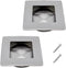 2 Pack 70 x 70MM / 2.76 x 2.76 Inch Recessed Flush Pulls, Stainless Steel Square Recessed Invisible Flat Finger Pull, Sliding Door Handles for Clo...