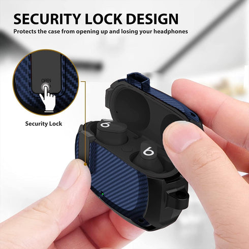 Beats Studio Bud/Studio Buds Plus Case Cover 2021/2023 Men Lock Clip with Cleaning Kit, GARTOO Beat Studio Buds Plus Protective Case with Cleaning...