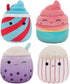 Squishmallows Original 3.5-Inch Snacks and Sweets Dog Toy 4-Pack - Small Ultrasoft Official Plush Pet Toys - Amazon Exclusive...