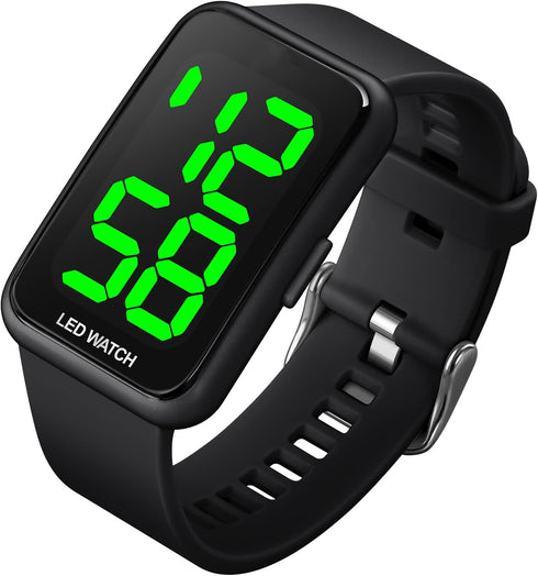 Digital Sport Watch, Fashion LED large digital display Watch Outdoor 50M Waterproof Rubber Bands Wristwatch for Men Women Teens Students...