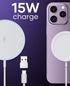 (2 Pack) Magnetic Wireless Charger, 15W Max Wireless Fast Charging Pad for iPhone 15 14 13 12 Series and AirPods, Magnet Apple Mag Safe Charger wi...