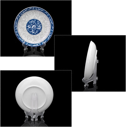 20 Pack Plastic Easel Plate Stands for Display Pictures, Photo, Dish, Art Pieces, Certificates, Placecard, Posters, Envelopes and Small Boards, 2 ...