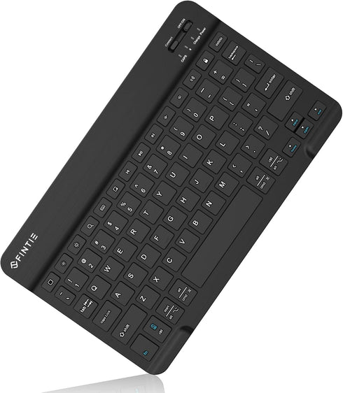 Fintie 10-Inch Ultrathin (4mm) Wireless Bluetooth Keyboard for iPad Samsung Tablet, iPhone Smartphone, iOS, Android Tablets Phone, Black...