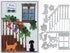Window Stairs Dog Cat Metal Die Cuts, Window Stairs Dog Cat Cutting Dies Cut Stencils DIY Scrapbooking Cards Decorative Embossing Paper Dies for A...