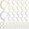 1 Box 80Pcs Gold Leverback Earring Hooks Stainless Steel Earring Findings Bulk Silver with 100Pcs Jump Rings French Real 24K Gold Plated Huggie Ea...