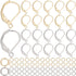 1 Box 80Pcs Gold Leverback Earring Hooks Stainless Steel Earring Findings Bulk Silver with 100Pcs Jump Rings French Real 24K Gold Plated Huggie Ea...