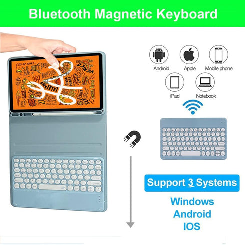 Samsung Galaxy Keyboard Case for Tab S9 Plus/S9 FE+/ S9+/ S8+ Plus/S7+ Plus/S7 FE 12.4 Inch with S Pen Holder, Bluetooth Keyboard case Detachable ...