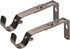 Curtain Rod Bracket Set of 4 for 7/8 or 1 Inch Rods, Adjustable - Antique Silver...