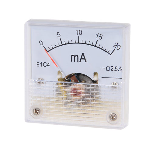 uxcell Analog Current Panel Meter DC 0-20mA 91C4 Ammeter for Circuit Testing Charging Battery Ampere Tester Gauge Pack of 1...
