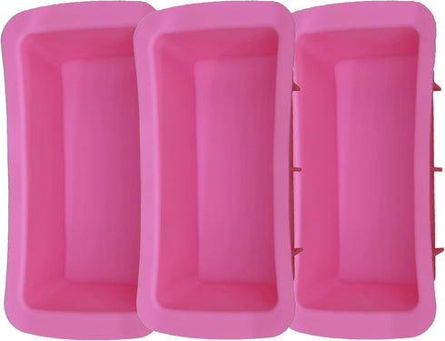 Keto Bread Loaf Silicone Mold (Oven Safe) - Single-Serve, Reusable (Ice Cube Tray) - BPA-Free, Dishwasher & Microwave Safe (3-Pack)...