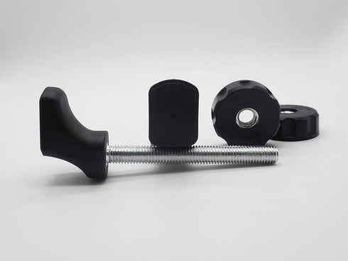 M10 (10mm) Quarter Round Spindle Rod Adapter 2 Pack for Pressure Mounted Baby and Pet Safety Gates (10mm, Black)...