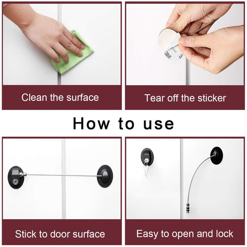 6 Pack Refrigerator Locks with 12 Keys,Child Safety Fridge Lock,Refrigerator Lock Combination,Mini Fridge,File Drawer,Toilet Seat Lock with Strong...
