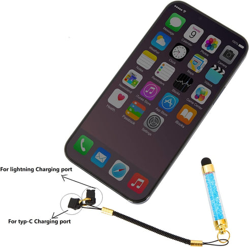 TianCi Stylus Tether 10 Pack of Detachable Elastic Coil Lanyards/Tether Strings with 3.5mm Earphone Jack for Stylus Touch Pens Black...