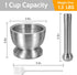 Mortar and Pestle, Sopito 18/8 Stainless Steel Spice Grinder Pill Crusher with Lid for Crushing Grinding Ergonomic Design with Anti Slip Base and ...