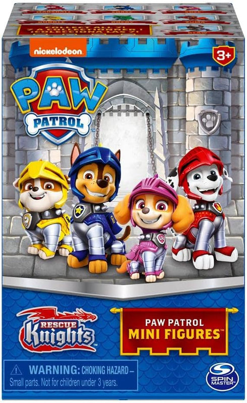 Spin Master 6062143 Paw Patrol Rescue Knights Collectible Blind Box Mini Figure with Castle Tower Container, 2-inch Height...
