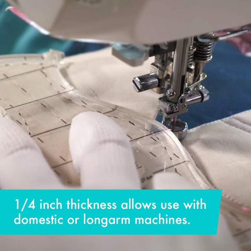 Creative Grids Machine Quilting Tool Elvira – CGRQTA6 – Made in USA, Non-Slip Grip Acrylic Quilting & Sewing Template Ruler for Free-Motion quilt ...