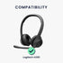 kwmobile Cover Compatible with Logitech H390 Case - Neoprene Headset Cover - Pouch w/Zipper - Grey...