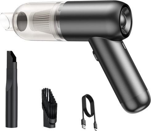 Small Handheld Wireless Vacuum with 6000 Pa High Power Suction, Powerful Desk Car Vacuums, Portable Hand Held Car Detailing Vacuum with Multi-nozz...