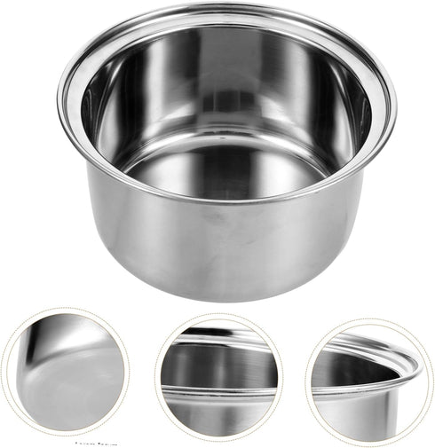 Ciieeo Small Hot Pot Liner Stainless Steel Cookware Rice Maker Pan Nonstick Cookware Rice Inner Tank Rice Cooker Pressure Pot Rice Cooking Pan Ind...