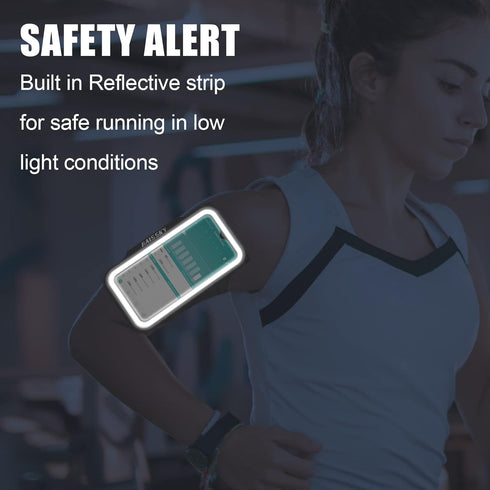 HAISSKY Running Armband with Earbuds Bag Cell Phone Armband for iPhone 14 13 12 11 Pro Max XR XS X, Galaxy S20 S10 Sweat Resistant Sports Phone Ho...