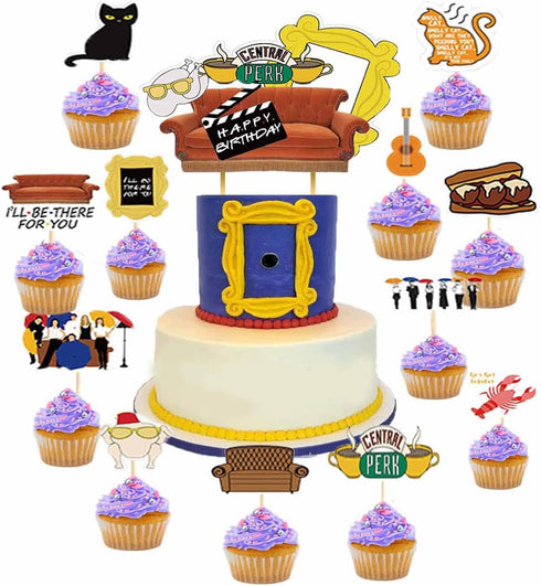 Party Decorations Sets Include 1 Big Cake Topper And 24 Cupcake Toppers...
