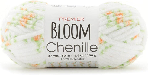 Premier Yarns Premier Bloom Chenille Yarn-Lilac, White......