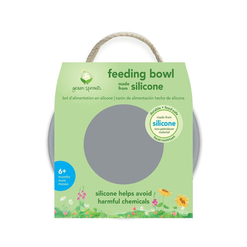green sprouts Feeding Bowl made from Silicone | Gently transitions baby to pureed food | Easy to hold, Durable, Unbreakable, Heat-resistant silico...