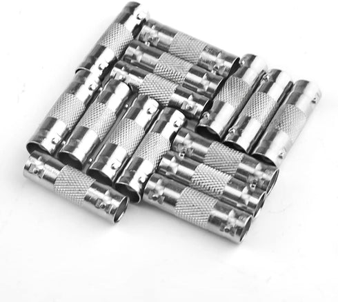 WMYCONGCONG 30 PCS BNC Connectors, BNC Barrel Connectors, Female to Female Male to Male Straight Coupler Adapter for CCTV Camera Surveillance Syst...