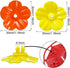 6 PCS Red Hummingbird Feeder Replacement Flowers,Plastic Decorative Flower Feeding Replacement Parts for Hummingbird Feeder Outdoors, Slices Windo...