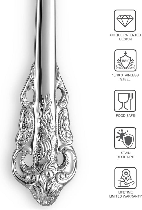 KEAWELL Luxurious 5.1-Inch Espresso Spoons Set - 6 Pieces - Mini Coffee Spoon, 18/10 Stainless Steel - Gorgeous Design with Exceptional Mirror Pol...