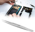 Stainless Steel Tweezers, High Accuracy Tweezers with Straight Tapered, Ultra Fine Point Forceps, hold 0.1mm fingerprint flying line, for Mobile P...