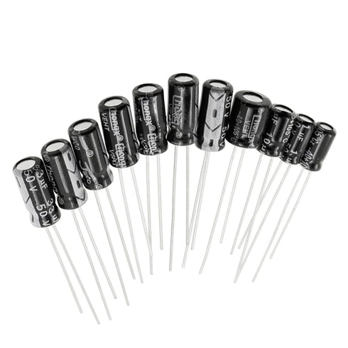 AUKENIEN Electrolytic Capacitor Kit 24 Values 670pcs Aluminum Industrial Electrical Radial Capacitors Assortment Set from 0.1uF to 1000uF 10V 16V ...