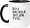 3dRose Ceramic Best Brother in Law Ever Mug, 1 Count (Pack of 1), Black...
