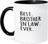 3dRose Ceramic Best Brother in Law Ever Mug, 1 Count (Pack of 1), Black...