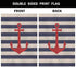 AOYEGO Anchor Garden Flag Small Vertical Double Sided 12.5 x 18 Inch Striped Marine Vector Background Burlap Yard Outdoor Decor...