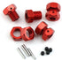 17mm Wheel Hex 5mm Extended and 17mm Wheel Nut Aluminum Alloy for ARRMA Kraton 6S Outcast 6S Notorious 6S Talion 6S Upgrades Parts (Red)...