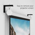 WALI Universal Projector Screen Ceiling Mount, Wall Hanging Mount L-Brackets, 6 inch Adjustable Extension with Hook Kit, Perfect Projector Screen ...