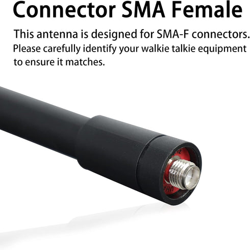 Samcom Two Way Radio Short Antenna with SMA-Female, 3.4 inch Elastic and Non-deformable Antenna for Walkie Talkies UHF 400-480MHz, for Samcom FPCN...