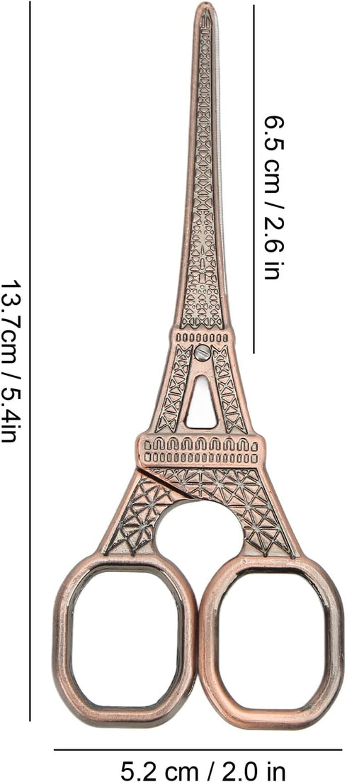 Retro Style Red Copper Embroidery Scissors - Stainless Steel Fabric Cutting Tool for Sewing, Crafts - Cute, Tiny, All-Purpose Scissors for Kitchen...