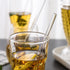 G Reusable Glass Straws Clear - 8.5 inches x 8 mm Straight Drinking Straws Healthy Eco-Friendly BPA Free 4 Pack (2 Straight + 2 Curved) with 4 Cle...