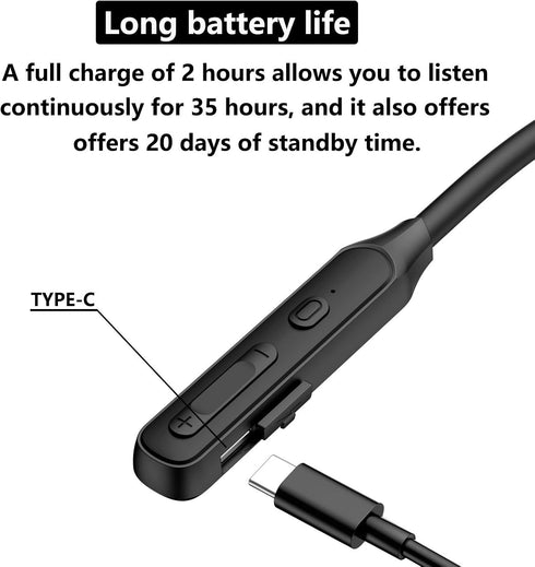 Neck Headphones Wireless Bluetooth?V5.2 with Microphone Neckband Bluetooth Headphones?35 Hours of Playtime in-Ear Bluetooth Neckband Earbuds IPX7 ...