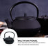 PATKAW Cast Iron Teapot Japanese Tetsubin Kettle Stovetop Tea Kettle Loose Leaf Tea Pot for Boiling Hot Water Tea Black (7.20X7.00X4.30cm)...