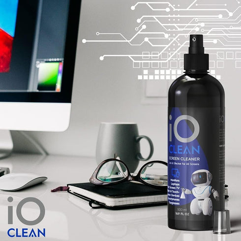 Eyeglass Lens Cleaner (3.38oz+3.38oz+2cloths) – 2 Bottles - Glasses Cleaner Spray with Cloths, Suitable for Screens, Camera, Laptops, Touchscreens...