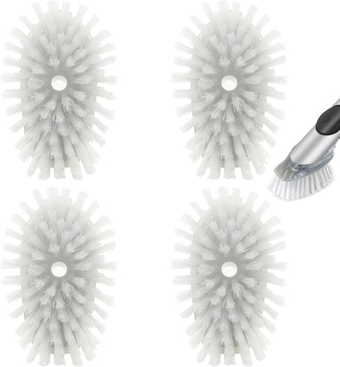 Brush Refills for OXO Dish Brush - 4 Pack Dish Brush Cleaning Soap Dispensing Head Replacement for Scrubber(Grey)...