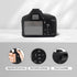 Soft Silicone Camera Case Cover for Canon Rebel T6/1300D, T7/1500D DSLR - Black with Button Marking...