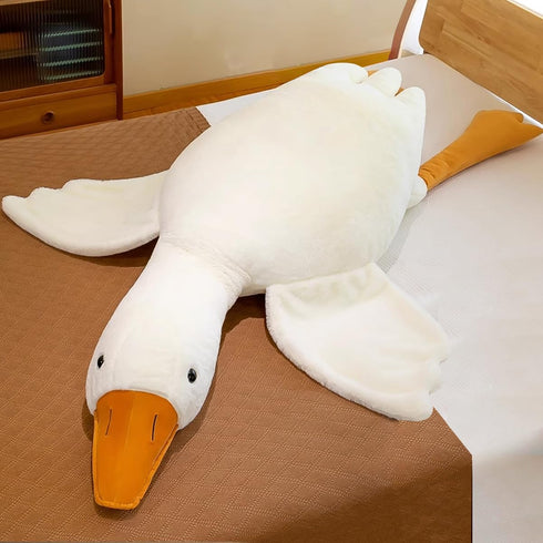 19.5 Inches Goose Stuffed Animal Stuffed Goose Plush White Swan Throw Pillow Toy (White, 19.5")...