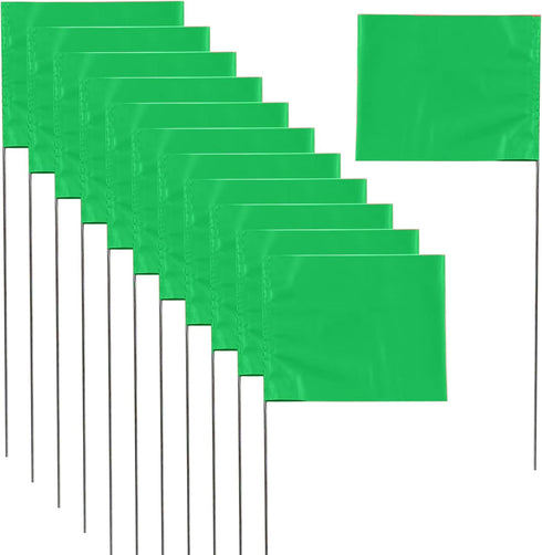 Marking 50 Pack Flags Yard Flags 12 x 2.5 x 3.5 Inch Marker Flags for Lawn Yard Flags Landscape Flgs Survey Flags, Sprinkler Flags, Irrigation Fla...